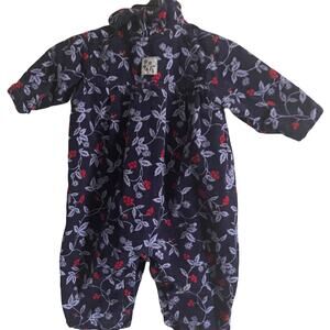 Vintage Lullaby Club Elderberry Snap Corduroy‎ Blue One Piece